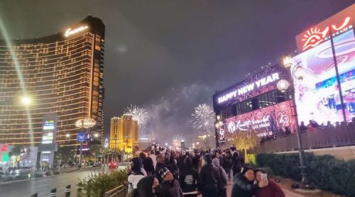 Oud en nieuw op Las Vegas strip